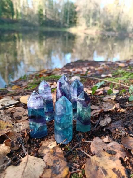 tour de fluorite multicolore